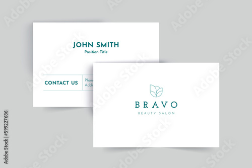 Beauty Salon business card template. A clean, modern, and high-quality design business card vector design. Editable and customize template business card