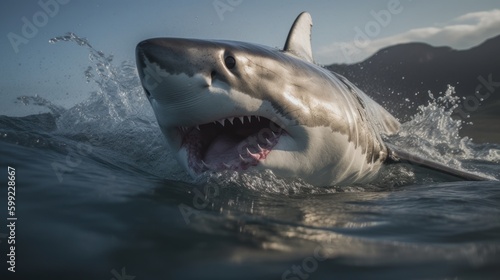 Stunning Gray Shark Encounter  AI Generated