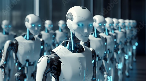 Wallpaper Mural Many androïdes robots cyborg that will control the world Torontodigital.ca