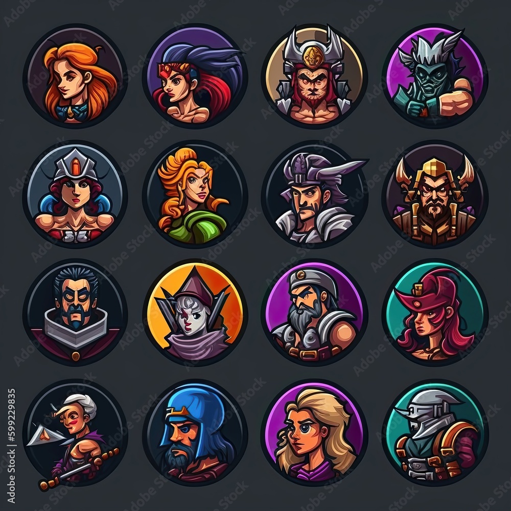 Fototapeta premium frame fantasy character avatar ai generated