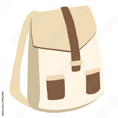 hand drawn vector illustration of a bagpack