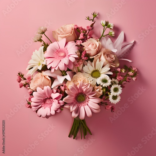Bouquet of Pink Flower, Image Ai Generated © Zemon