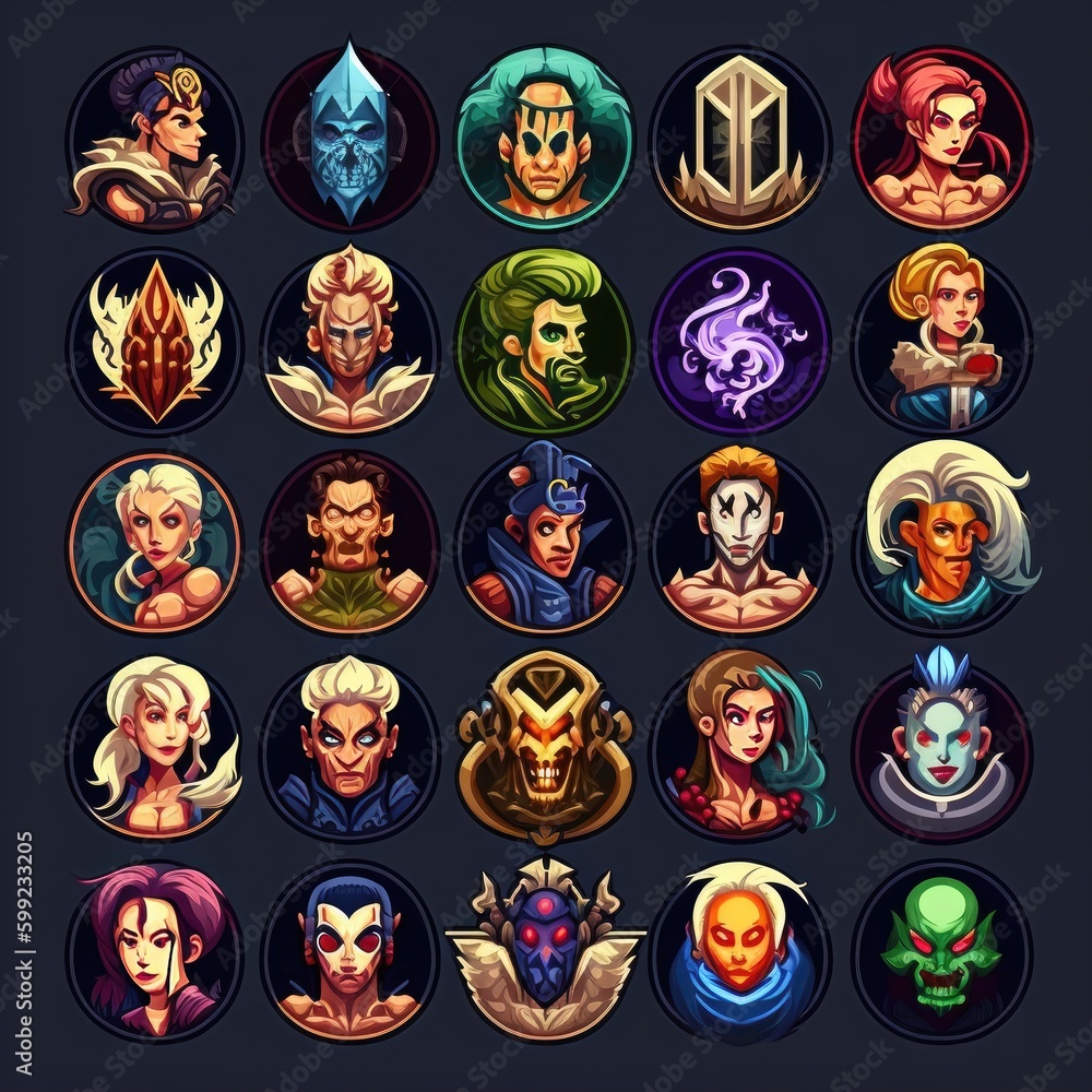 icon fantasy character avatar ai generated icon fantasy character avatar ai generated