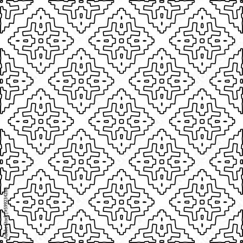 Seamless repeating pattern.  Black and white pattern for web page  textures  card  poster  fabric  textile.