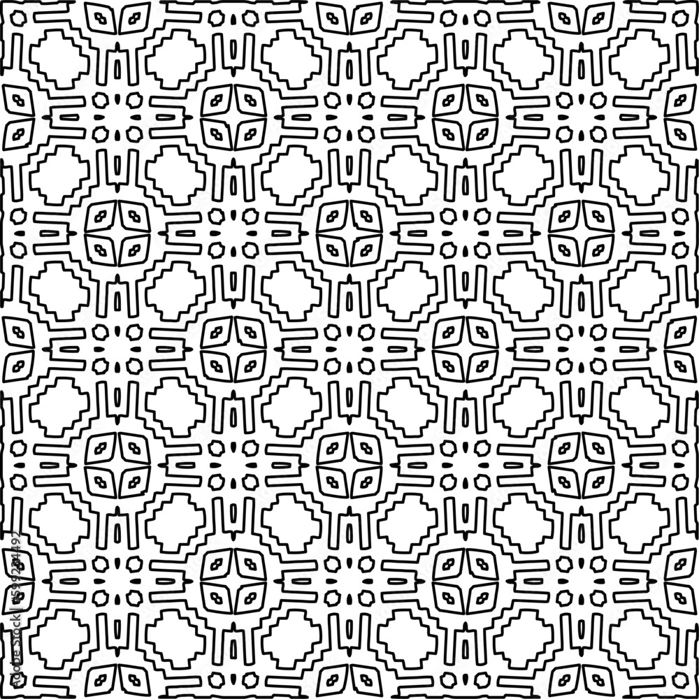 Seamless repeating pattern.  Black and white pattern for web page, textures, card, poster, fabric, textile.