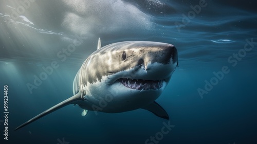 Stunning Gray Shark Encounter  AI Generated Generative AI