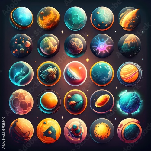 cosmic planet space galaxy ai generated