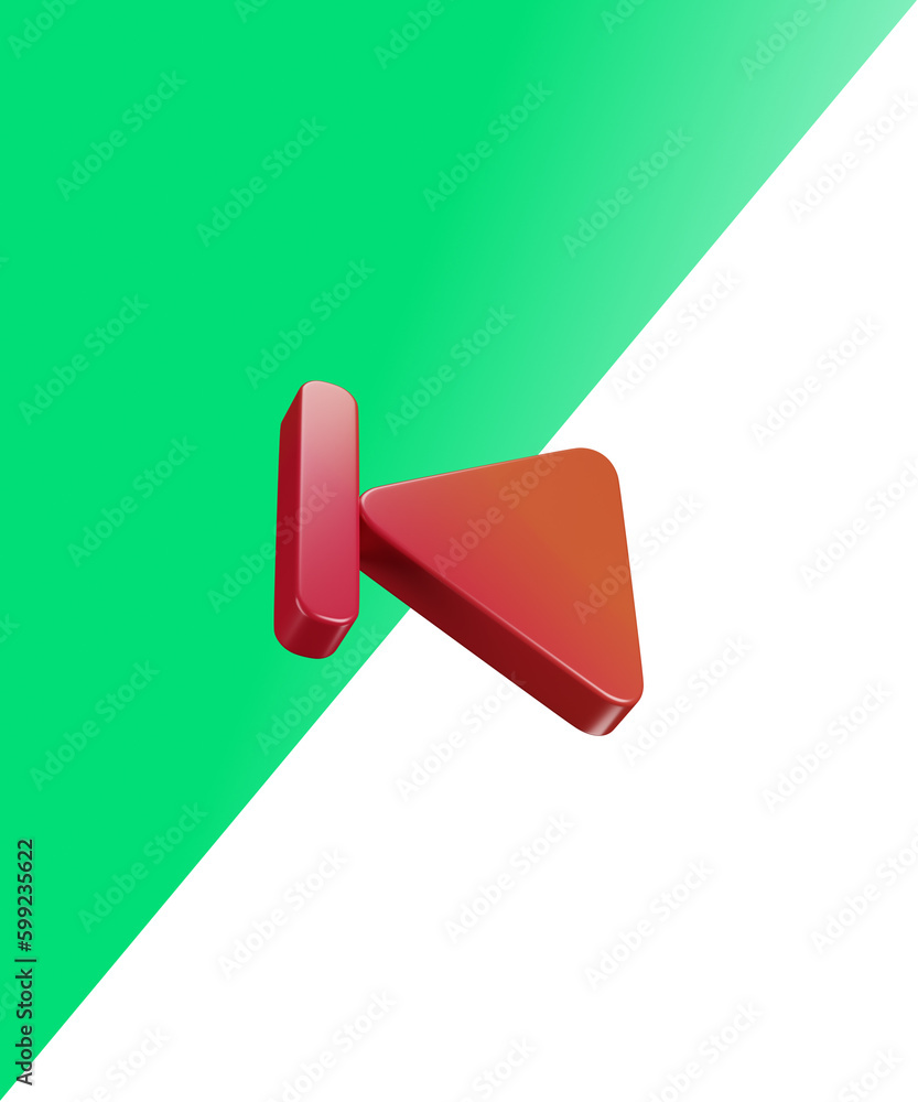 back button red 3d icon back button red 3d icon