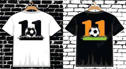 Soccer Birthday T shirt Design, vector Soccer T shirt  design, Football shirt, Soccer typography T shirt design photo