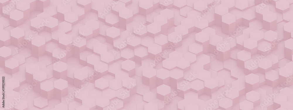 3D abstract pink hexagonal background 3D abstract pink hexagonal background