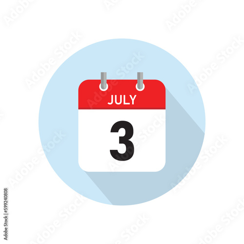July 3 Concept Design. Vector Illustration.	