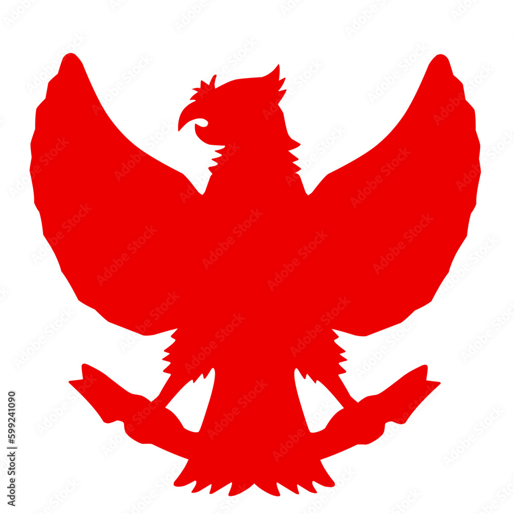 Garuda Silhouette The Basic Symbol Of Indonesian Pancasila Stock Vector