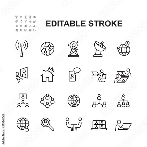 Wallpaper Mural Network related vector icon set. Vector symbol isolated on white background. Simple pictogram.
 Torontodigital.ca