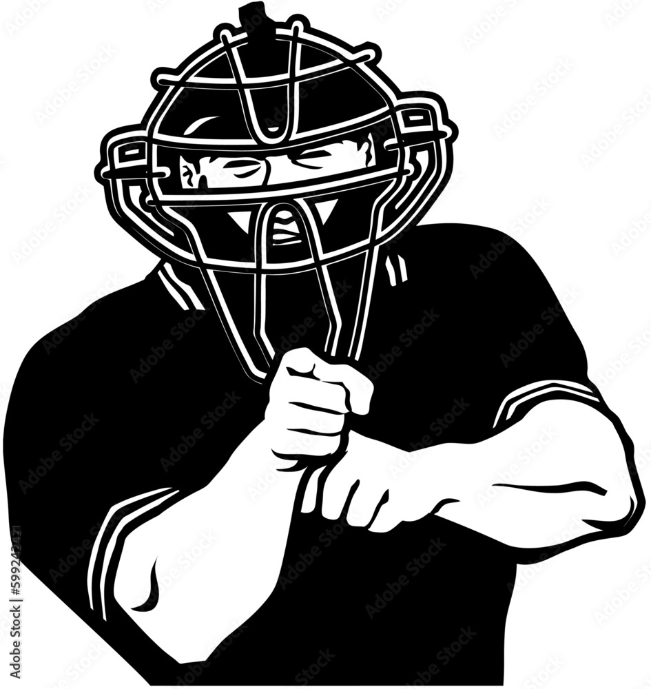 Φωτογραφία baseball umpire calling strike