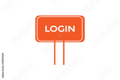 login vectors.sign label bubble speech login 