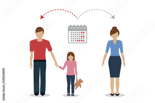 patchwork family time management concept child care divorced parents