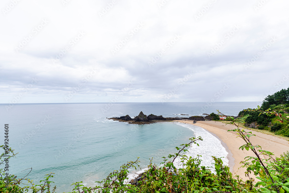 Fototapeta premium Saturrarán beach, Ondárroa, Vizcaya, Euskadi, Spain