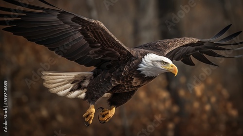 Stunning Eagle in Nature Scene: AI Generated © ArquitecAi