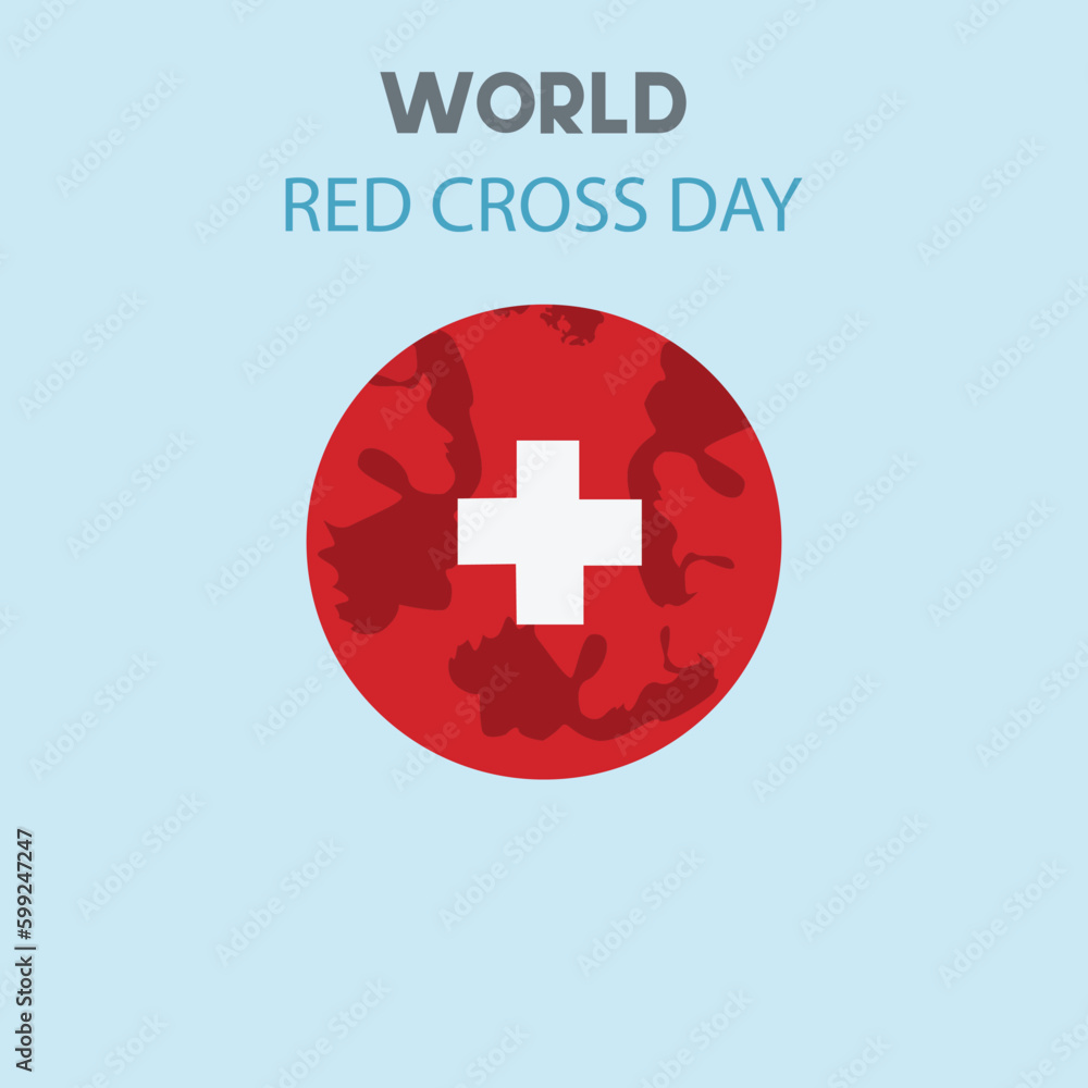 Obraz premium World red cross day concept vector illustration, 8th may red cross health concept with vector