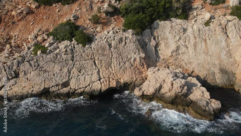 Aerial View of a Rocky Beach in Turkey Aerial View of a Rocky Beach in Turkey