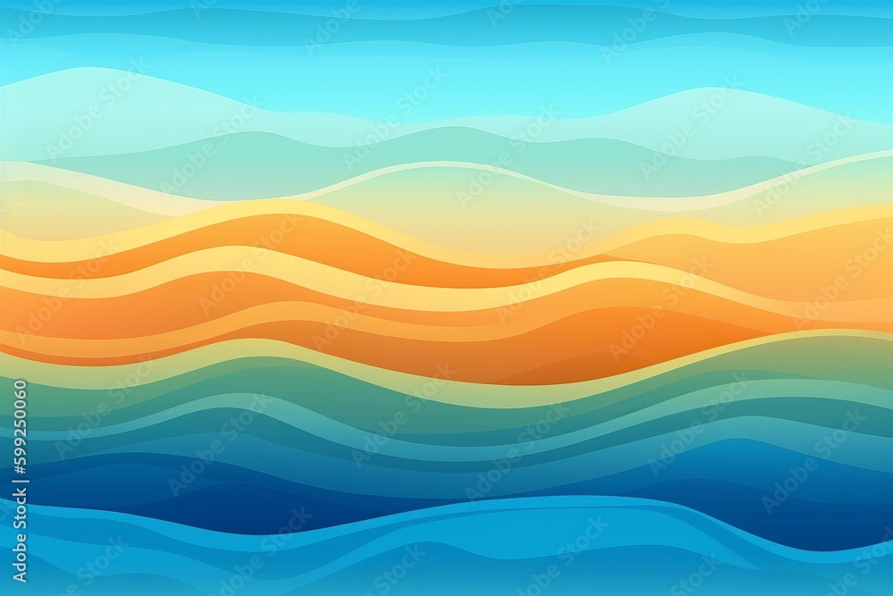 Water surface, Wave of the ocean on the sandy beach, Nature background, Modern screen design for mobile app and web, Summer vector illustration Water surface, Wave of the ocean on the sandy beach, Nature background, Modern screen design for mobile app and web, Summer vector illustration