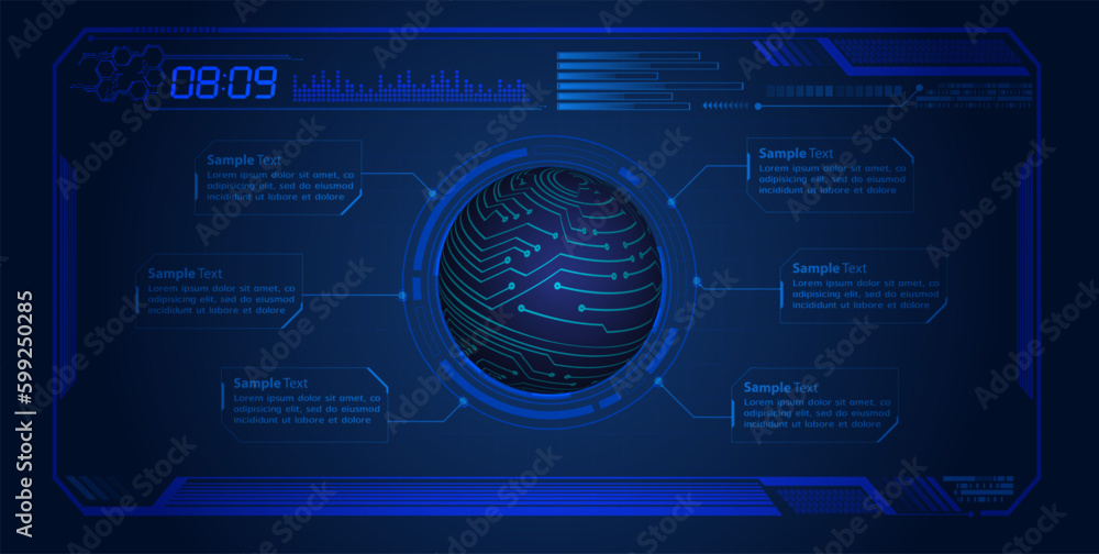 hud world circuit future technology concept background hud world circuit future technology concept background
