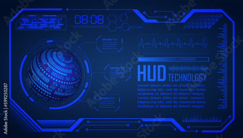 hud world circuit future technology concept background