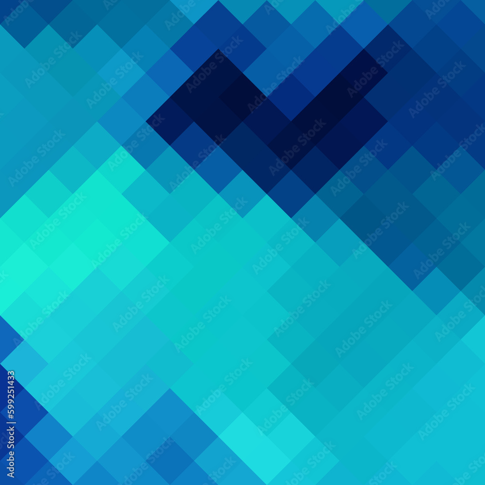 Blue pixel Geometric background. Template for presentation, advertising, banner. eps 10