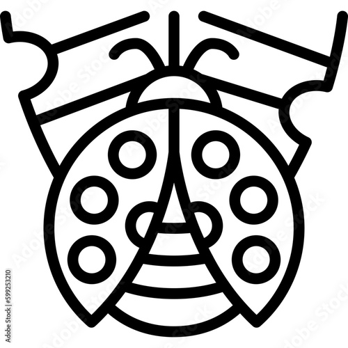 ladybug line icon