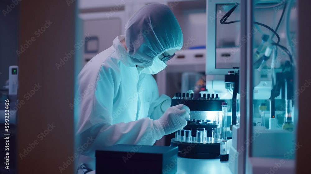 Protein Sample Preparation in the Laboratory by Scientist. Generative AI. Protein Sample Preparation in the Laboratory by Scientist. Generative AI.