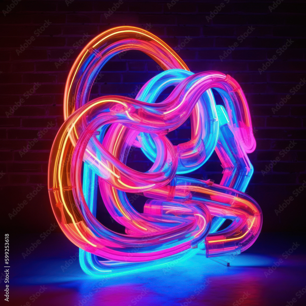 abstract background with neons