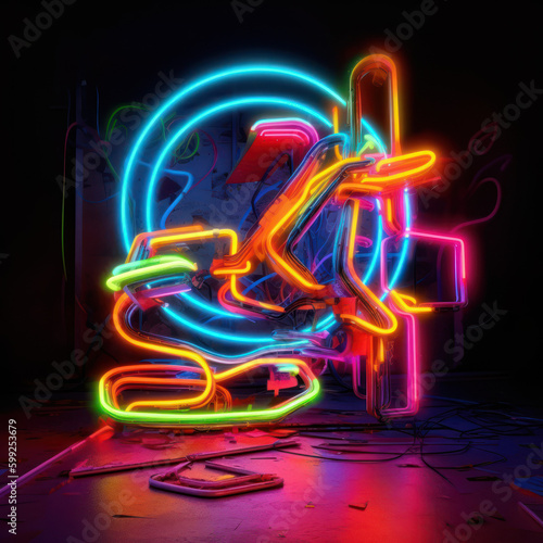 background with neon lights