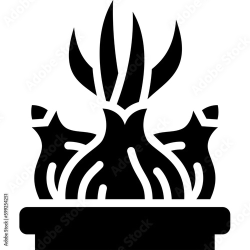 flower bulbs solid icon
