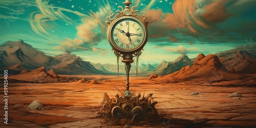clock in desert