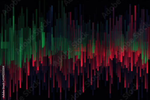 Color noise 8-bit glitch. Computer virus. Blur neon pink green red analog pixel distortion artifacts on dark black art abstract illustration background