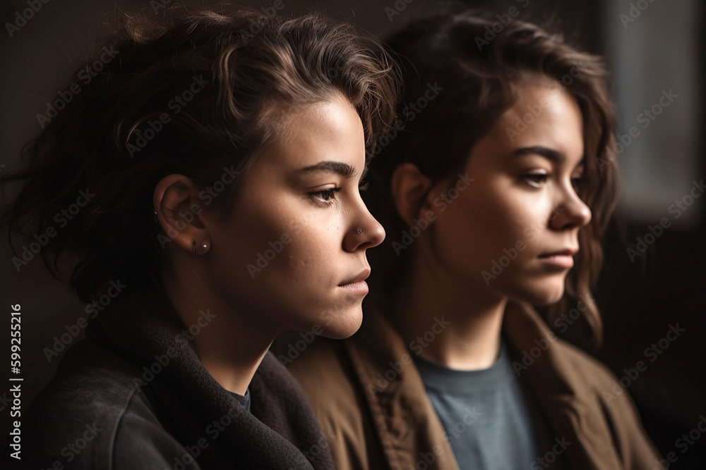 LGBT couple, generative ai. LGBT couple, generative ai.