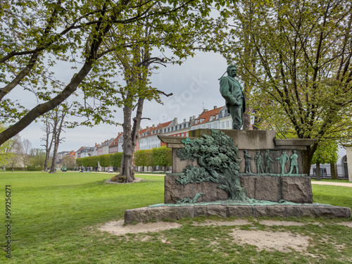 Canvas Print Walking in the king's garden on a beautiful spring day, Copenhagen, Denmark, Eur