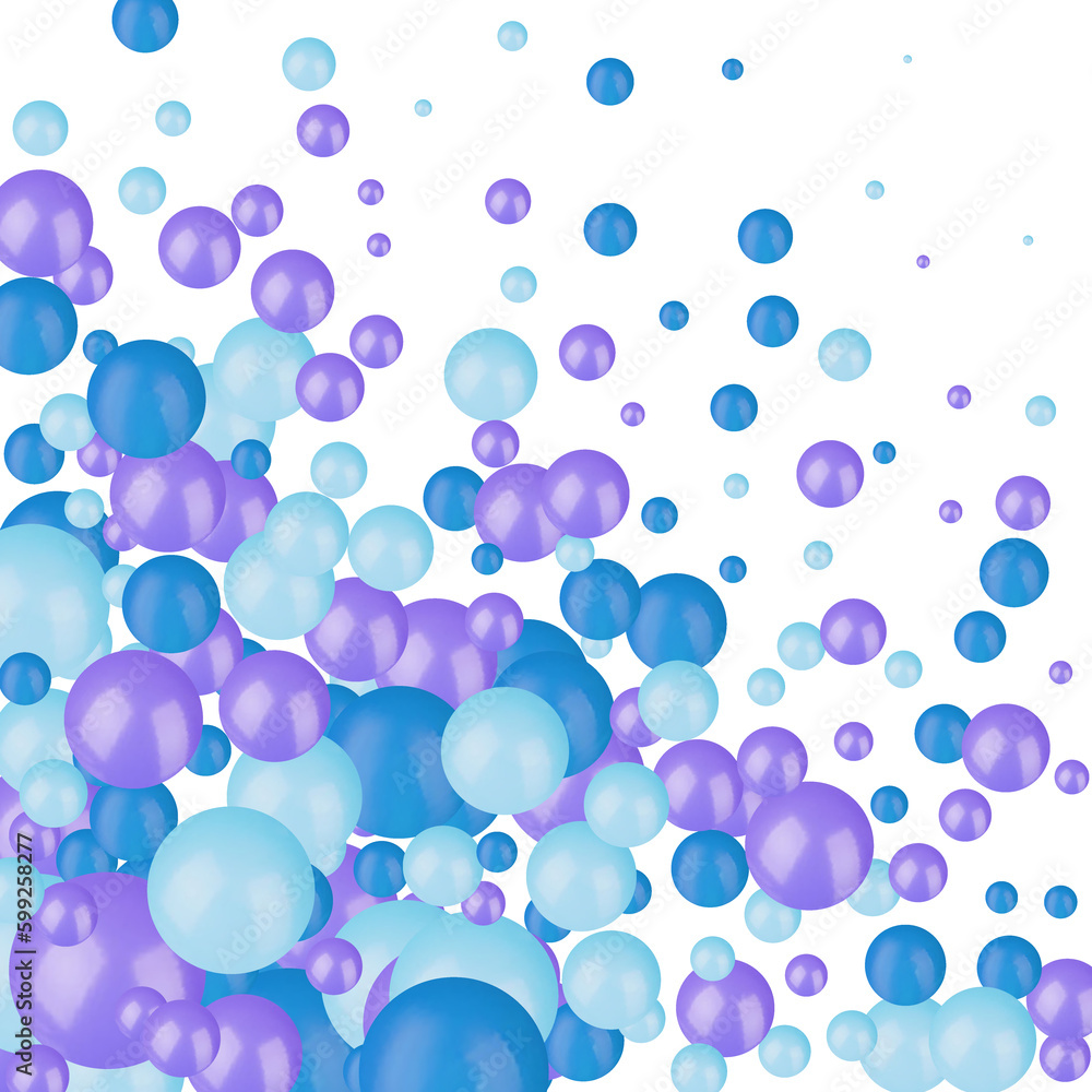 Scattered floating colored spheres on a vibrant background - 3D render. eps 10 Scattered floating colored spheres on a vibrant background - 3D render. eps 10