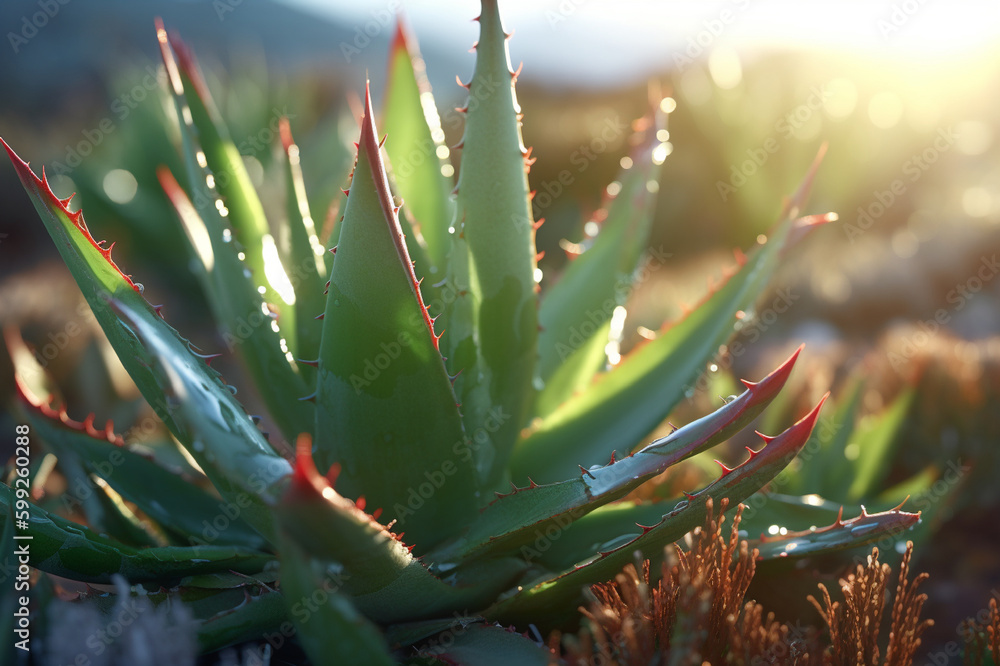 aloe vera plant, antiinflammatory, help to soothe and hydrate dry or