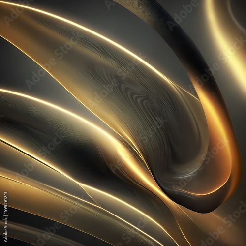 abstract background with gold - silver color and golden color background - abstract background - Generative AI