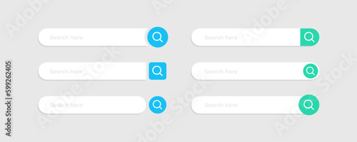 Search bar. Can be used as UI and website elements. Find the Address and navigation bar icon. Computer illustration vector set looking for navigator