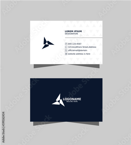 Minimal business card layout design. Simple business card layout. Professional business card. Corporate visiting card vector. Modern pattern background calling card.