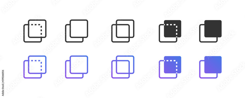 Layers and copy icon. Stack paper symbol. Flat vector isolated illustration for web design Layers and copy icon. Stack paper symbol. Flat vector isolated illustration for web design