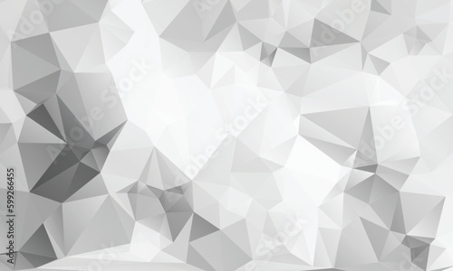 White Color Polygon Background Design, Abstract Geometric Origami Style With Gradient © Sino Images Studio