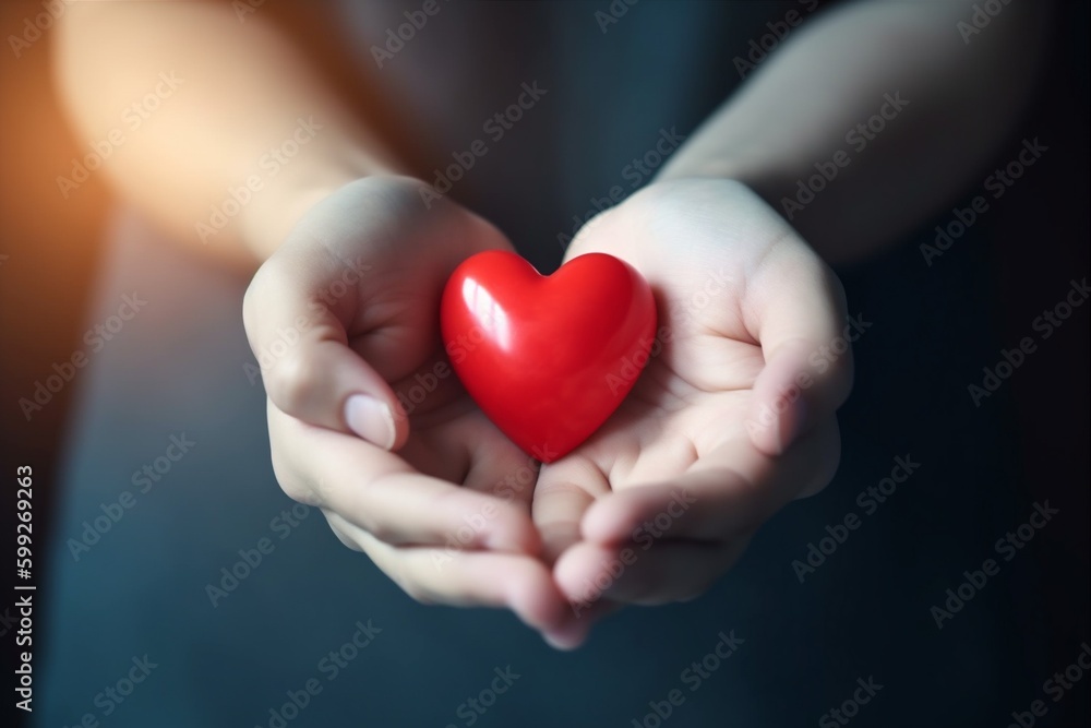 woman health happy donor red care love cardiogram hand valentine hold. Generative AI. woman health happy donor red care love cardiogram hand valentine hold. Generative AI.
