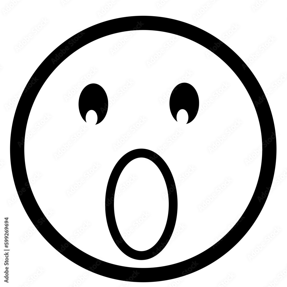 surprised facial expression icon surprised facial expression icon