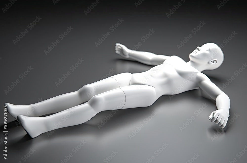 Stick Man Trying To Relax Concept Generative AI Stick Man Trying To Relax Concept Generative AI