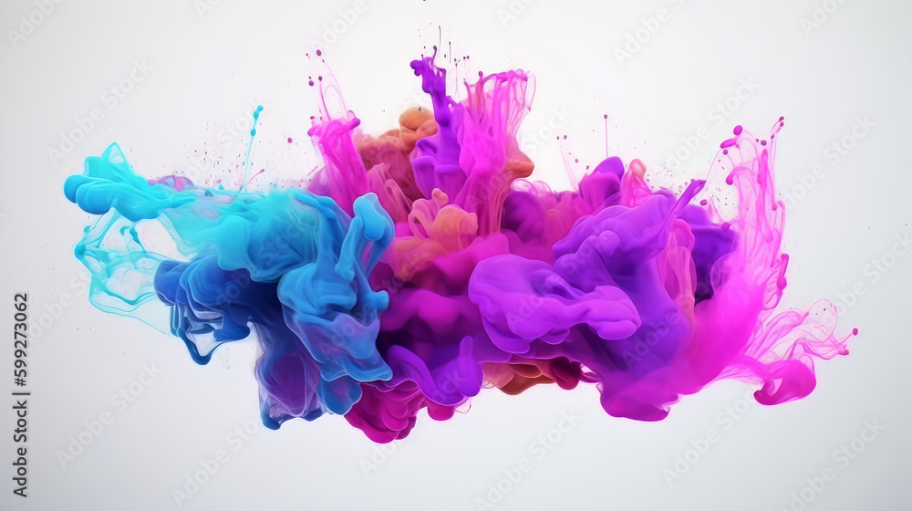 color vapor abstract background ink blue pink gas in 2023