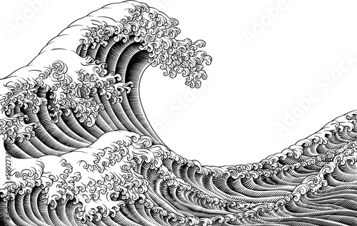 Great Wave Vintage Japanese...