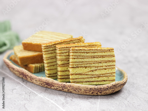 Lapis Legit or Spekoek or Thousand layers cake.